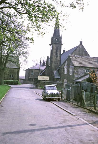 Methodist Church  c1970.jpg - Methodist Church around 1970. Note the advertising sign for the "New Houses and Bungalows for Sale" in Chapel Walk.  (On the full resolution image the car registration can be read as SGA 351) 